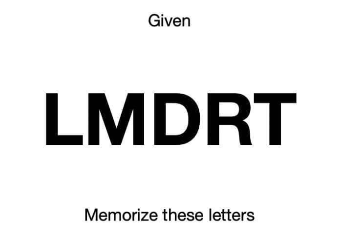 Letter Memory Test